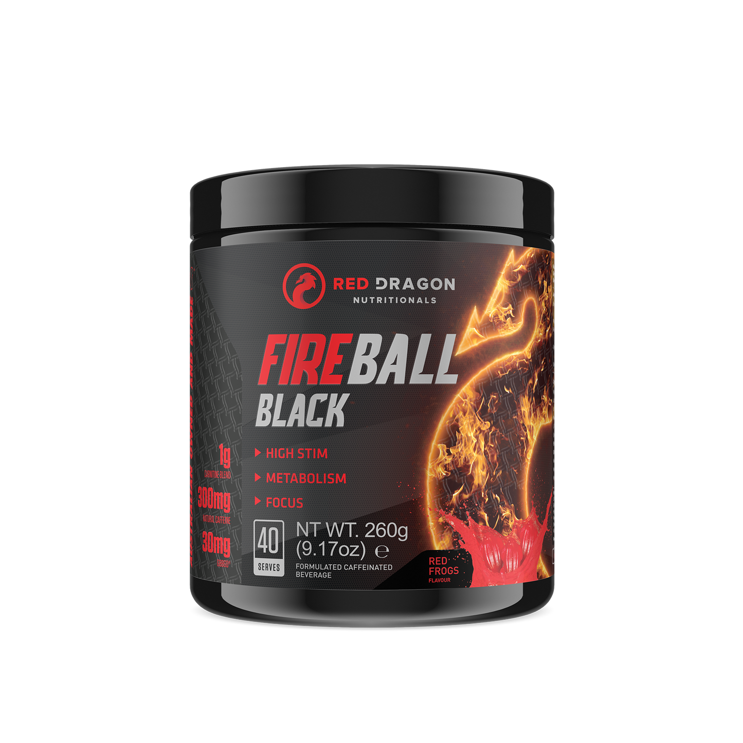 Red Dragon FIREBALL BLACK THERMOGENIC 40 Serves