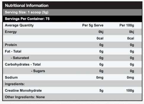 Red Dragon Creatine Monohydrate 375g