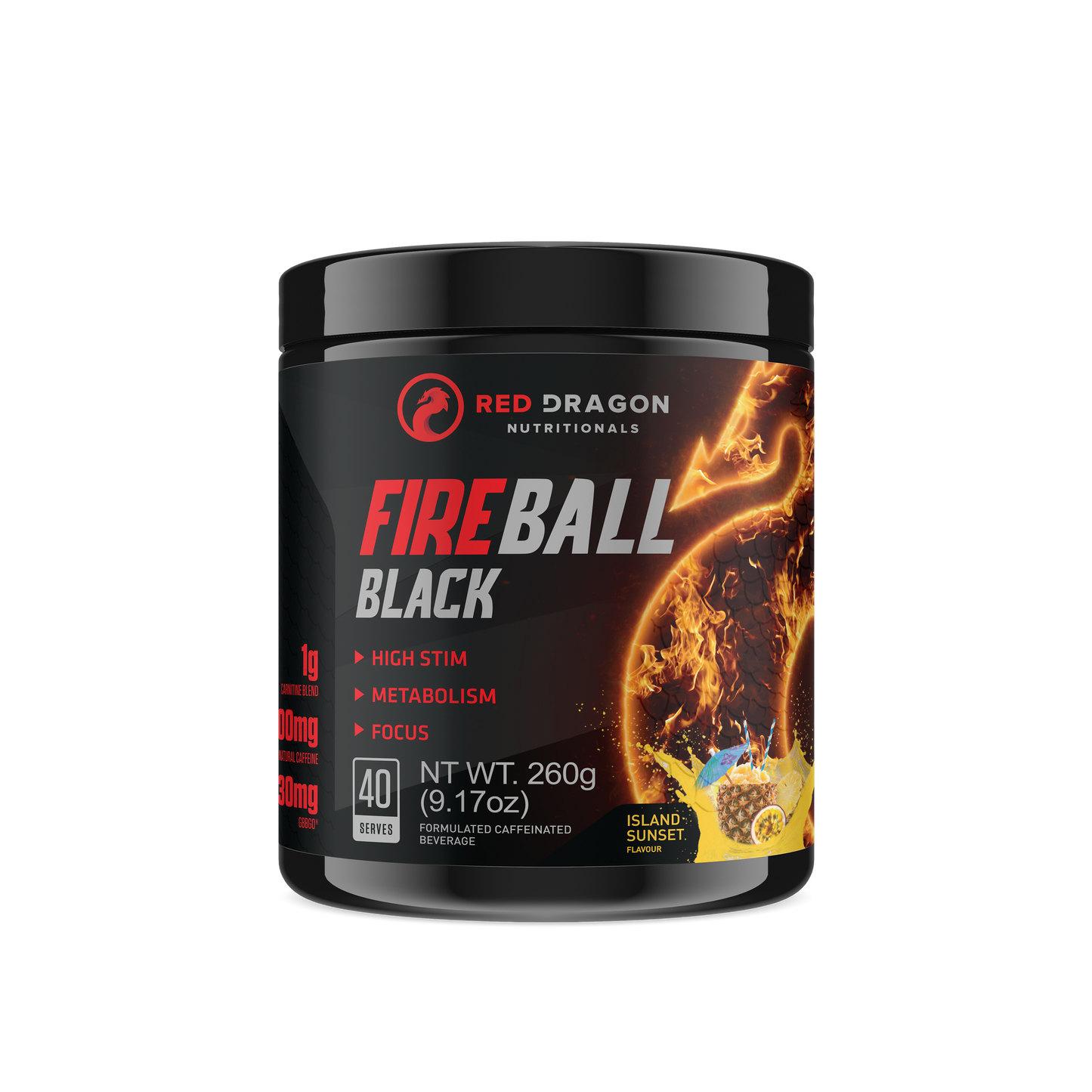 Red Dragon FIREBALL BLACK THERMOGENIC 40 Serves