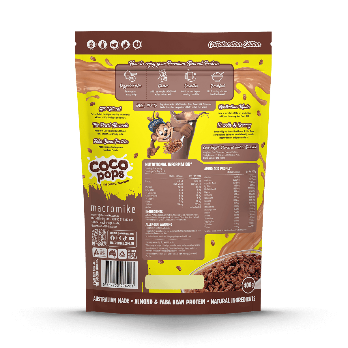 Macro Mikes - Premium Almond Protein 400g
