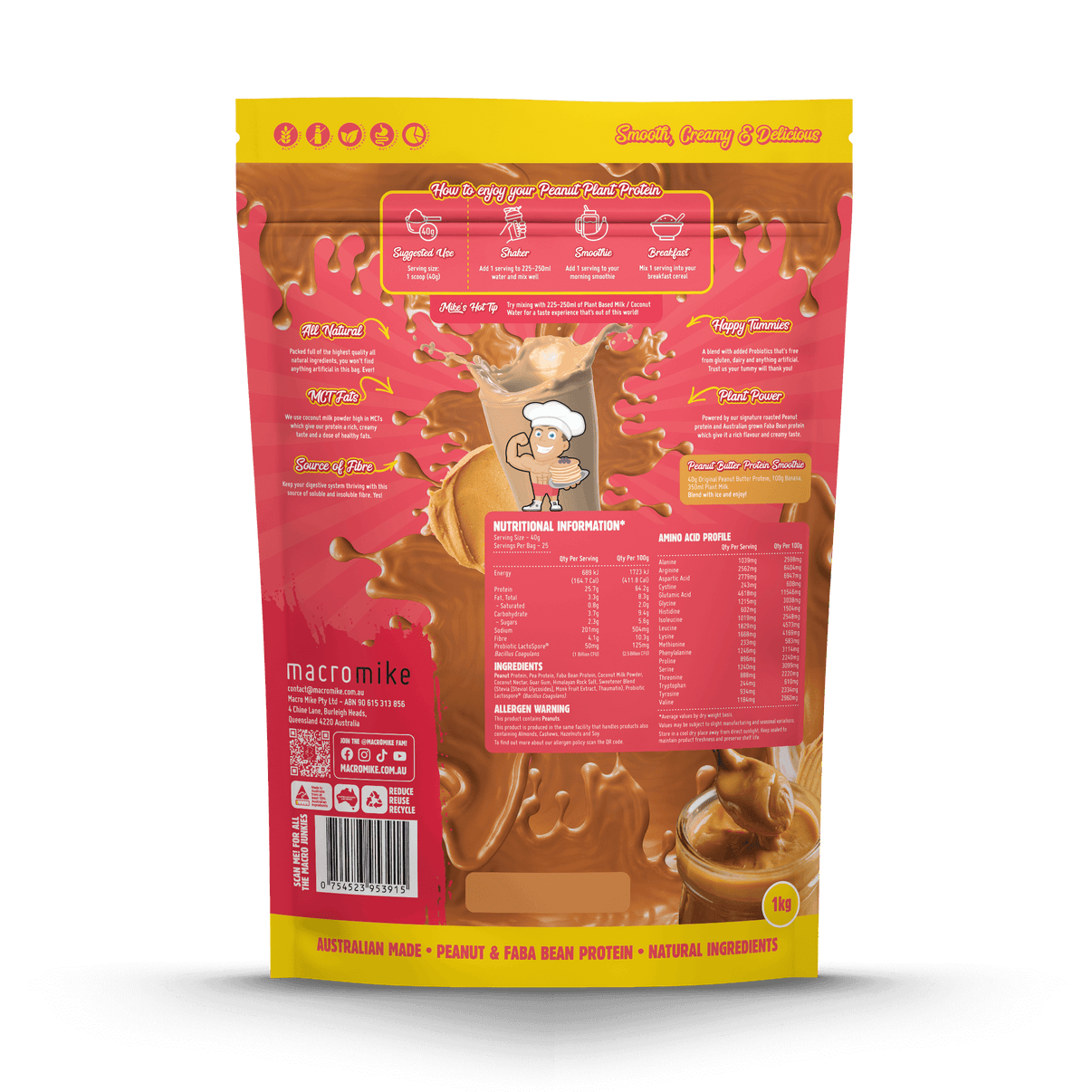 Macro Mikes - Peanut Plant Protein 1kg