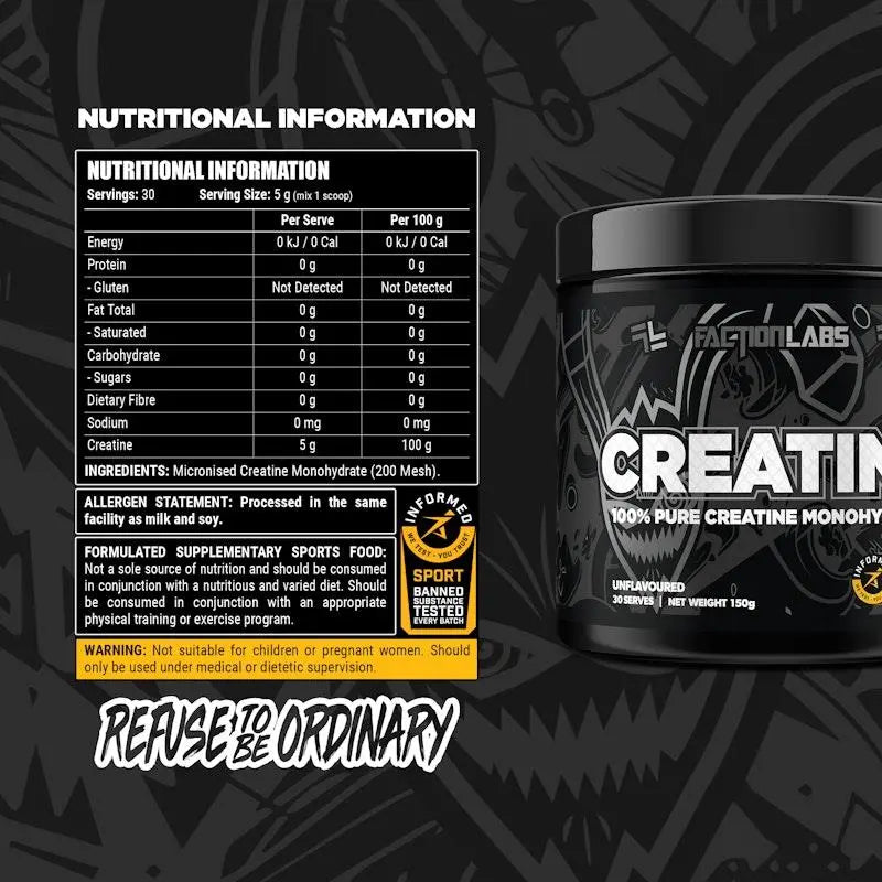 Faction Labs Unflavoured Creatine 150g