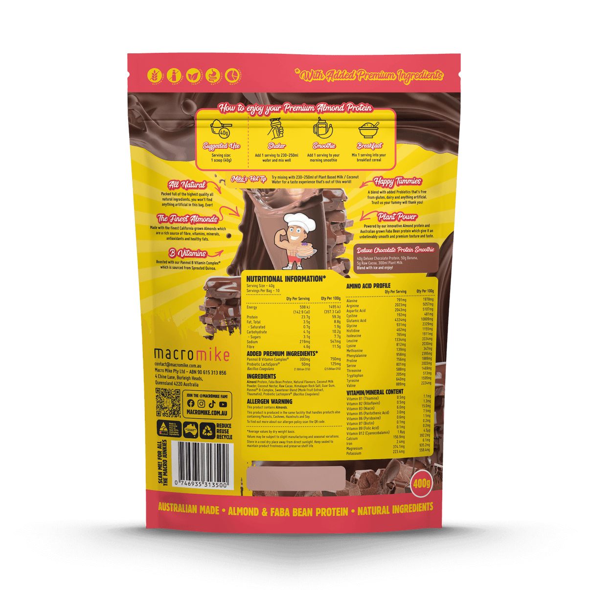 Macro Mikes - Premium Almond Protein 400g