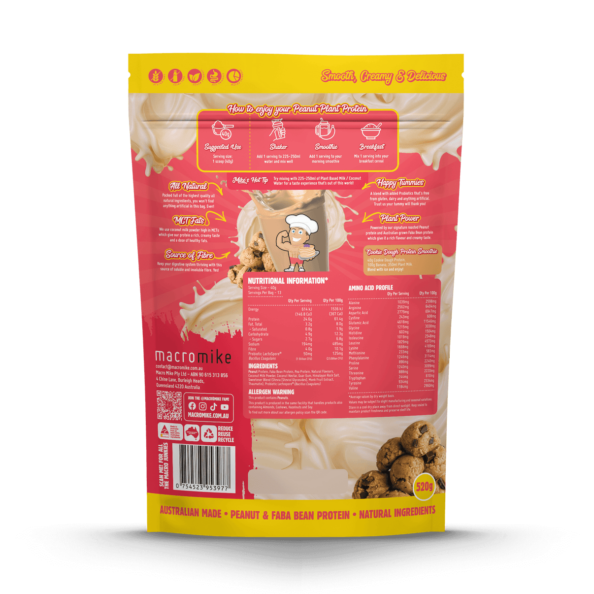 Macro Mikes - Peanut Plant Protein 520g